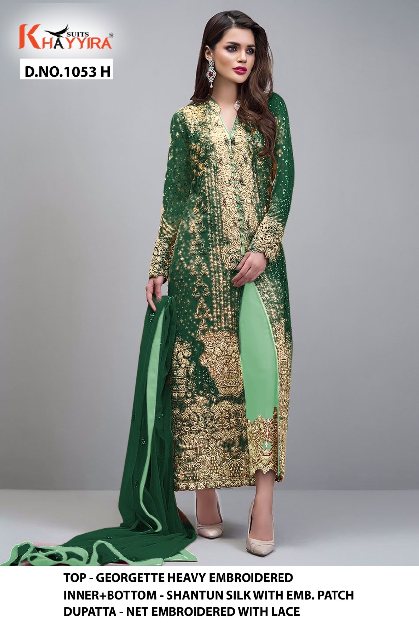 PAKISTANI SUITS D NO 1053H BY KHAYYIRA